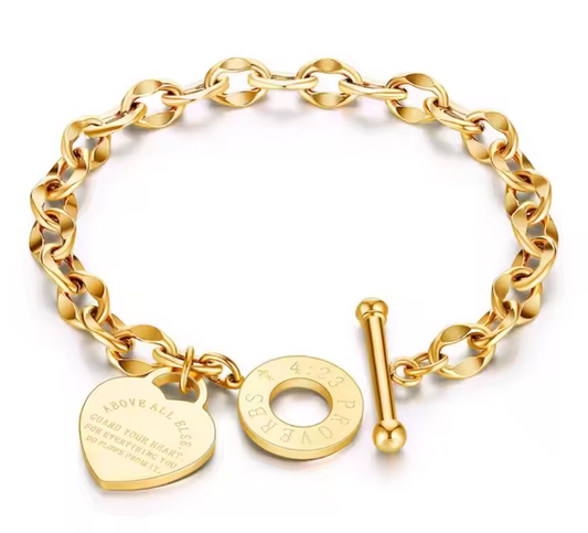 Proverbs 4:23 Charm Bracelet