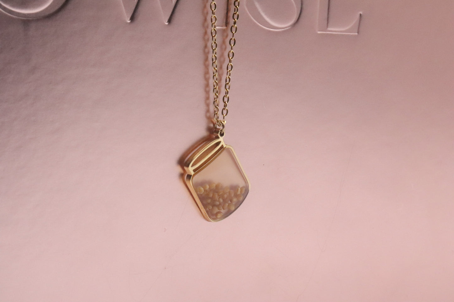 Jar of Mustard Seeds Necklace