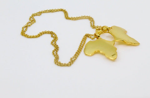 Africa Butterfly Pendant Necklace - 18k Gold