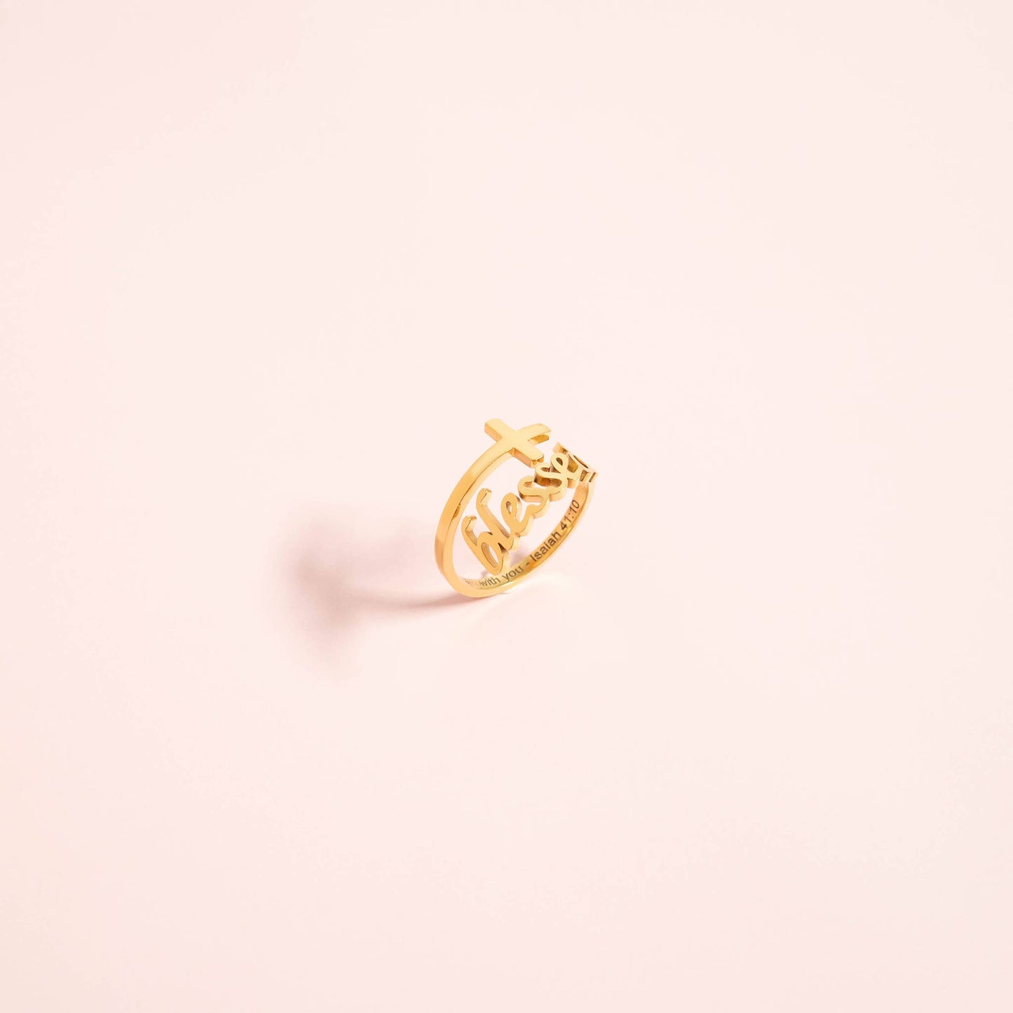 Blessed Cross Adjustable Ring
