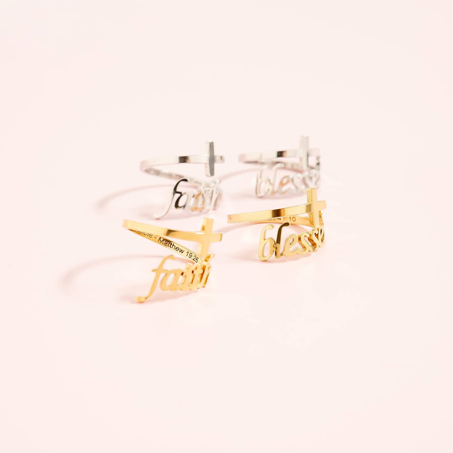 Blessed Cross Adjustable Ring