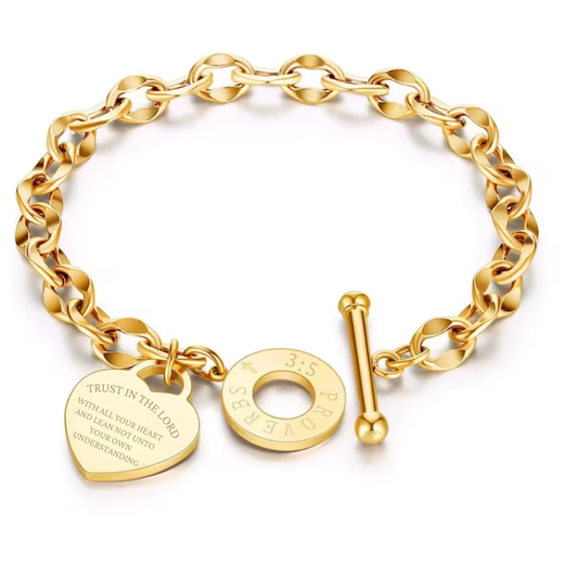 3Wise Trust in the Lord Charm Bracelet