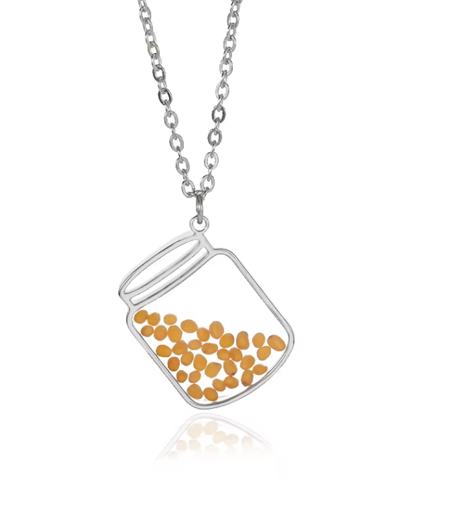 Jar of Mustard Seeds Necklace