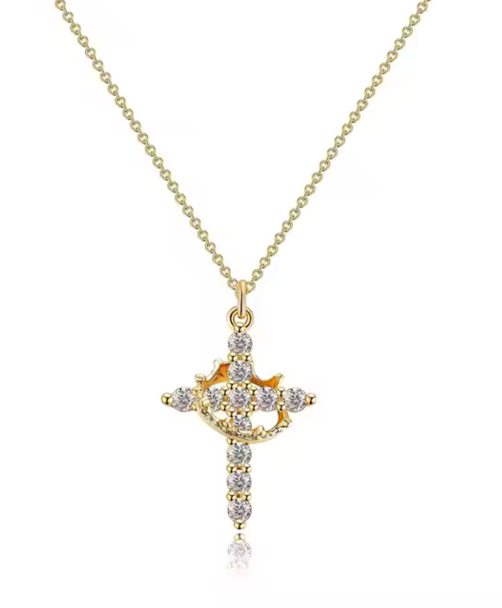 3Wise Crown of Grace Pendant Cross Necklace