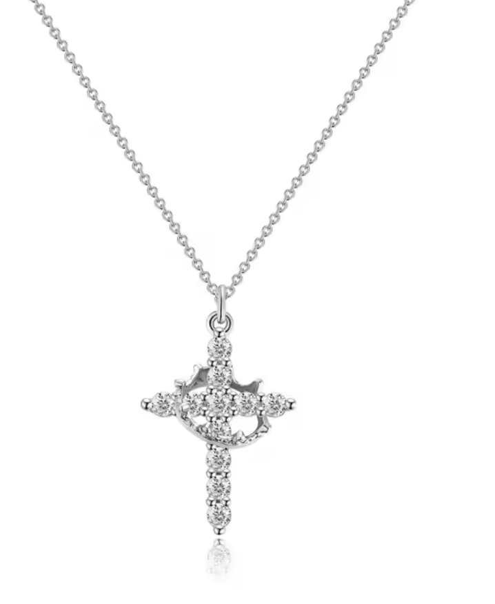 Crown of Grace Pendant Cross Necklace