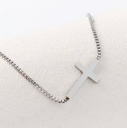 3Wise Side Cross Necklace
