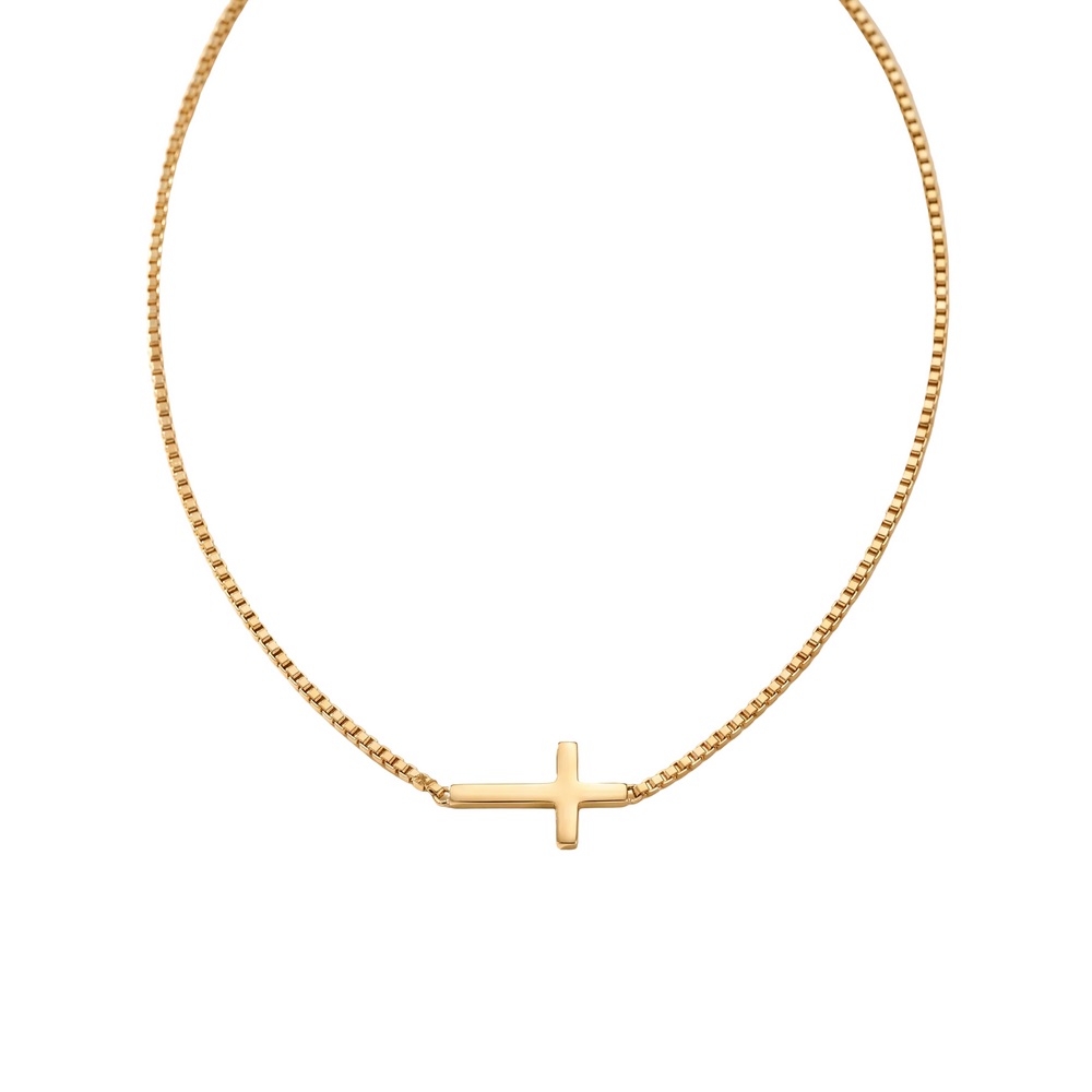 3Wise Side Cross Necklace