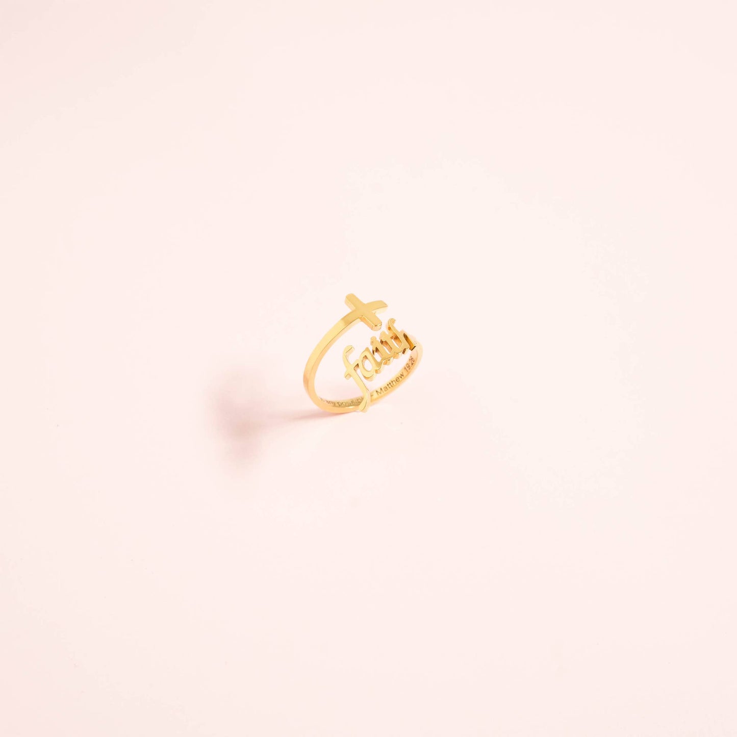 Faith Cross Adjustable Ring