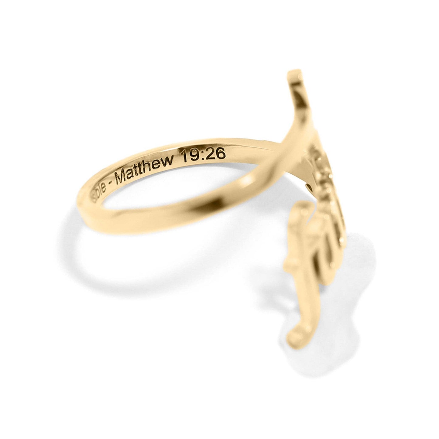 Faith Cross Adjustable Ring